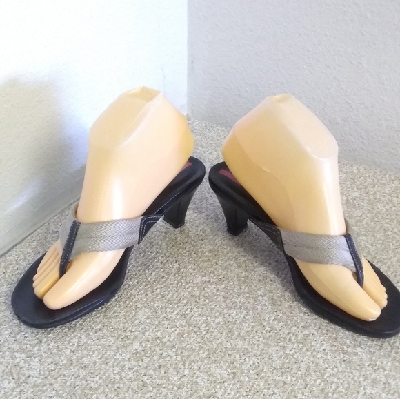 Prada Tan Black Kitten Heel Sandals - Picture 3 of 5